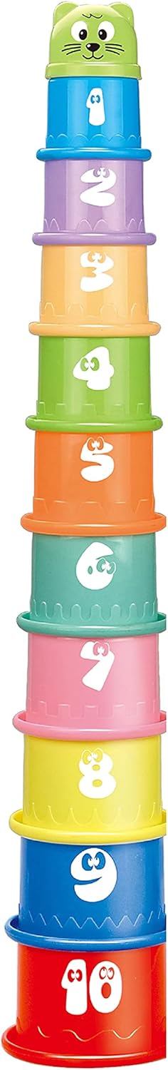 Ram© Baby Kids 11 Piece Stacking Cups Stackers Pre-school Learning Toy Stacking Tower Pyramid