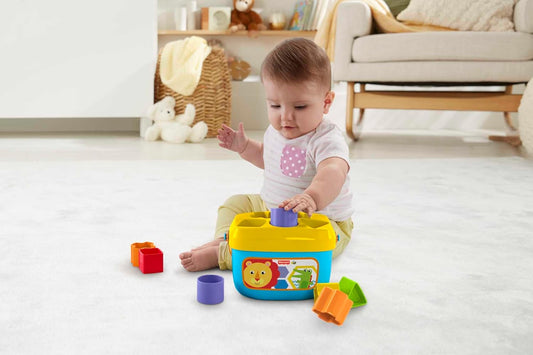 Fisher-Price Stacking Toy Baby’s First Blocks Set of 10 Shapes for Sorting Play for Infants Ages 6+ Months, FFC84