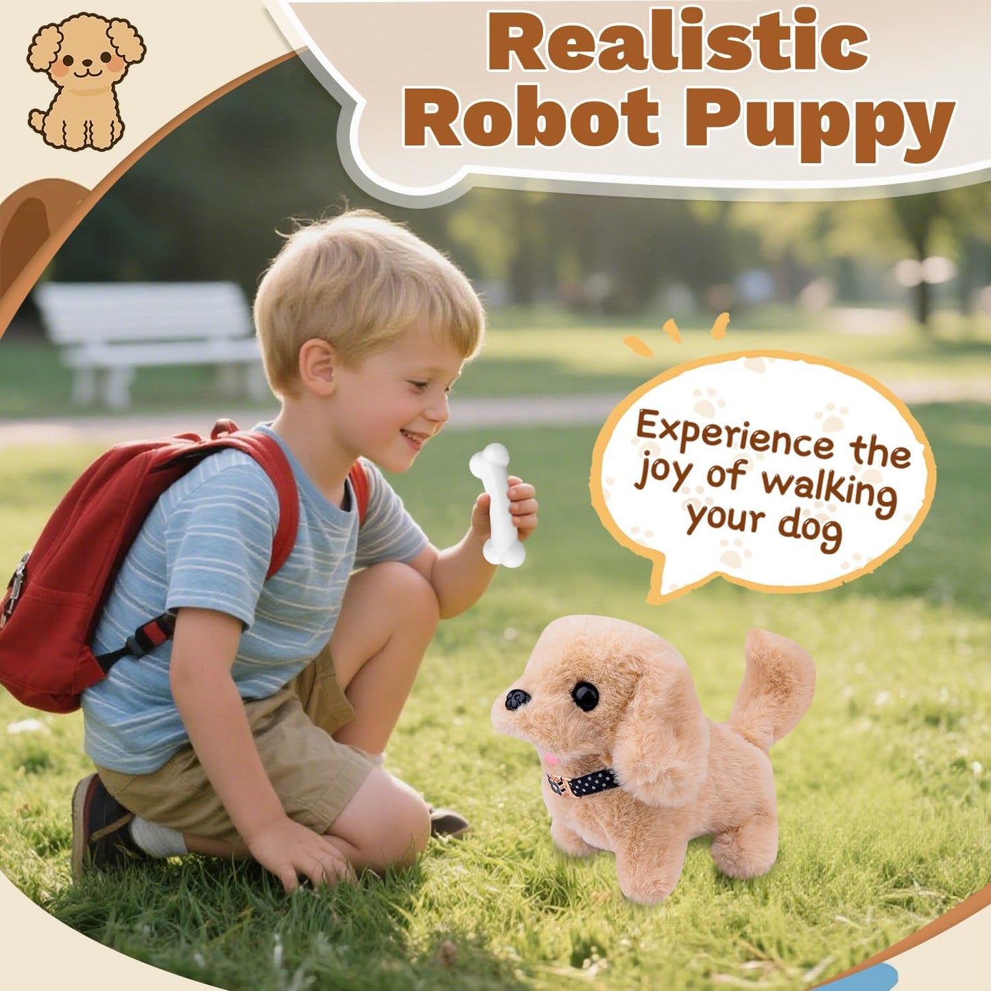 My Realistic Robot Puppy, Realistic Robot Puppy, Interactive Robotic Puppy Toy With Realistic Walking, Robots Dog Walking, Barking, Tail Wagging, Suitable Electronic Pets Gift For Children And Adults