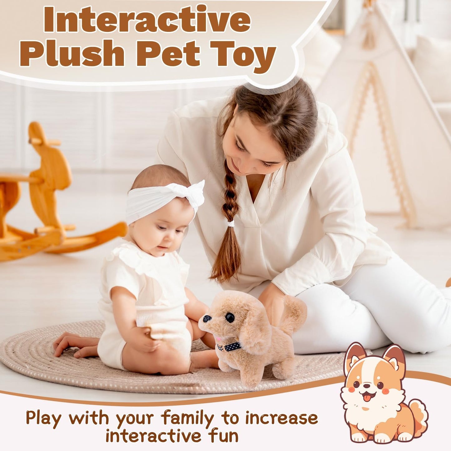 My Realistic Robot Puppy, Realistic Robot Puppy, Interactive Robotic Puppy Toy With Realistic Walking, Robots Dog Walking, Barking, Tail Wagging, Suitable Electronic Pets Gift For Children And Adults