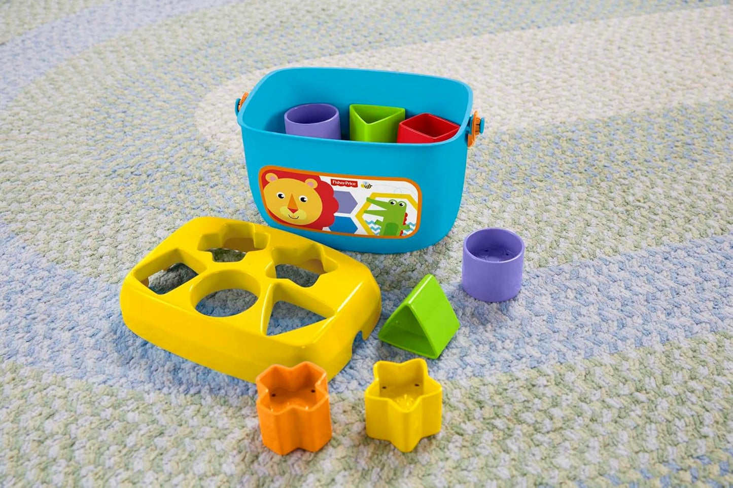 Fisher-Price Stacking Toy Baby’s First Blocks Set of 10 Shapes for Sorting Play for Infants Ages 6+ Months, FFC84