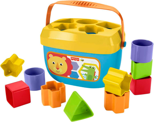 Fisher-Price Stacking Toy Baby’s First Blocks Set of 10 Shapes for Sorting Play for Infants Ages 6+ Months, FFC84