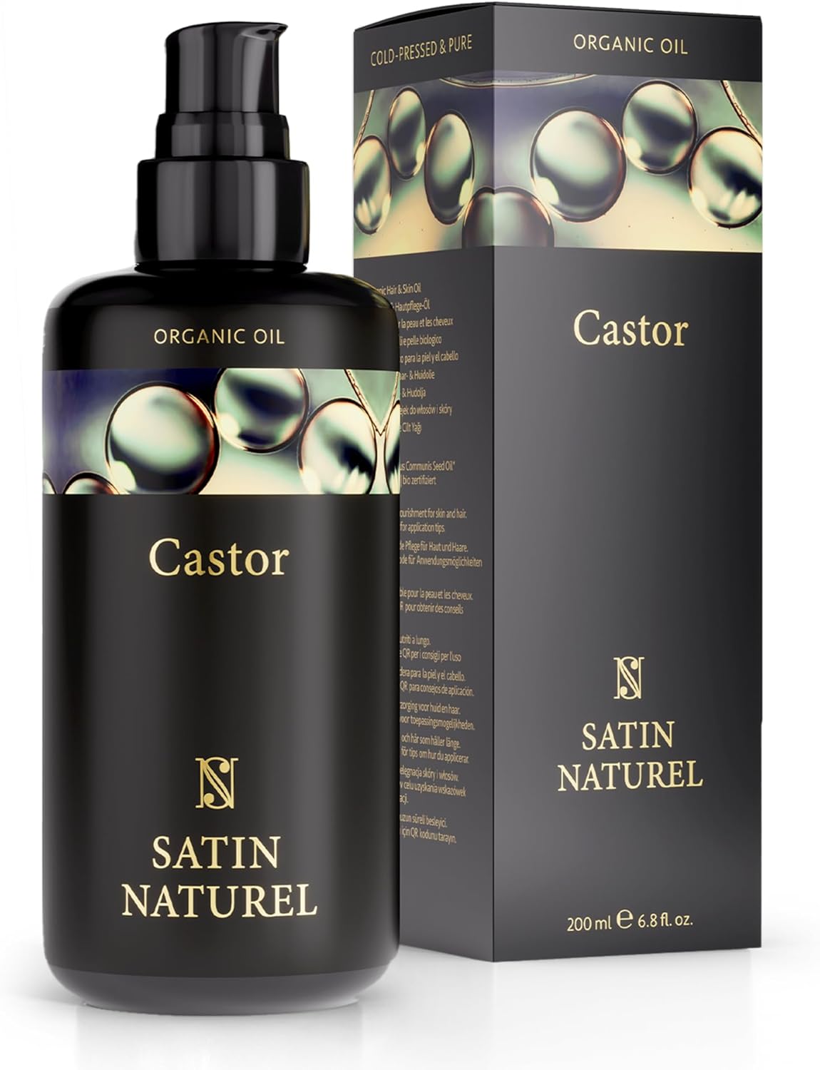 Satin Naturel 200ml Castor Oil Organic Hair Growth Oil - Natural Hair