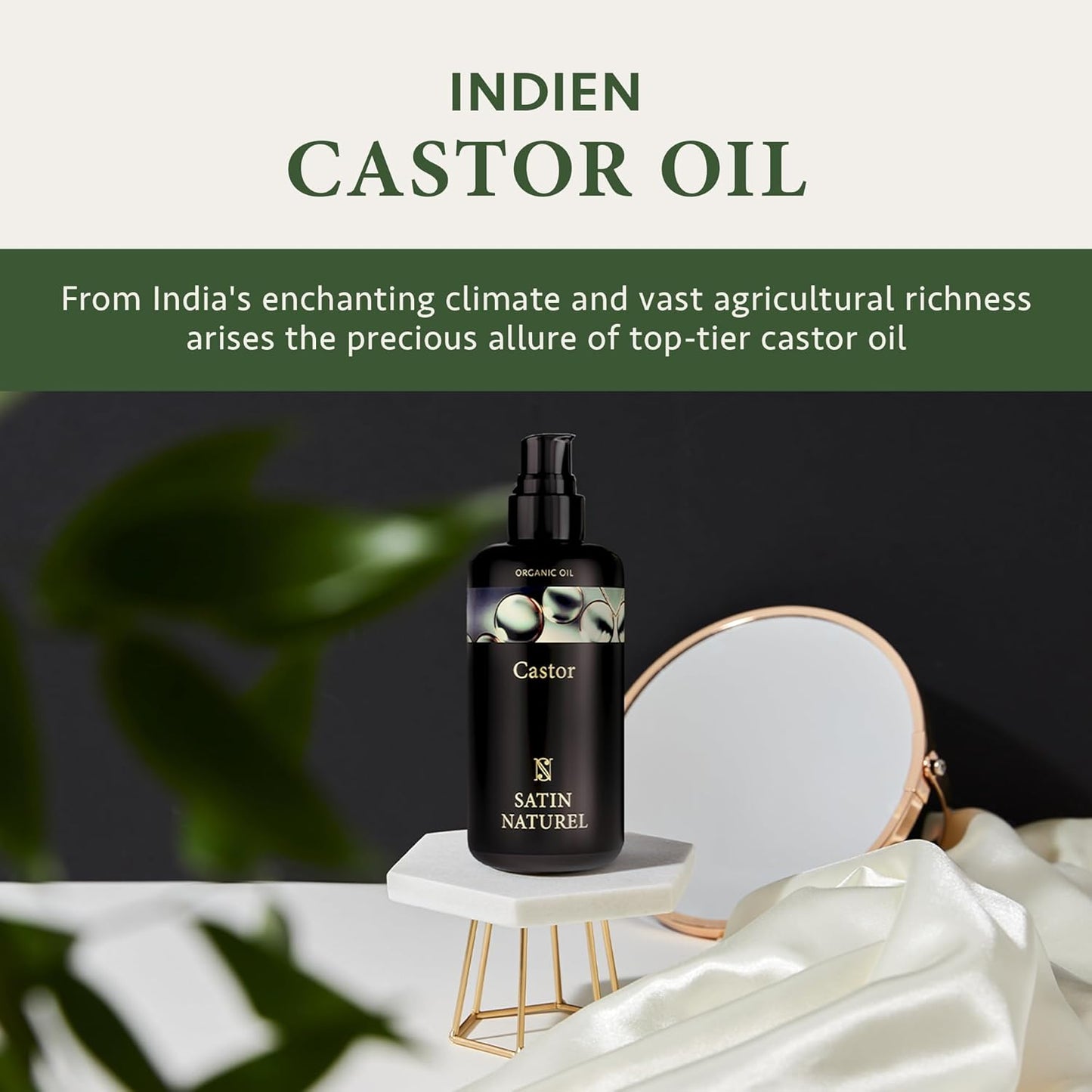 Satin Naturel 200ml Castor Oil Organic Hair Growth Oil - Natural Hair