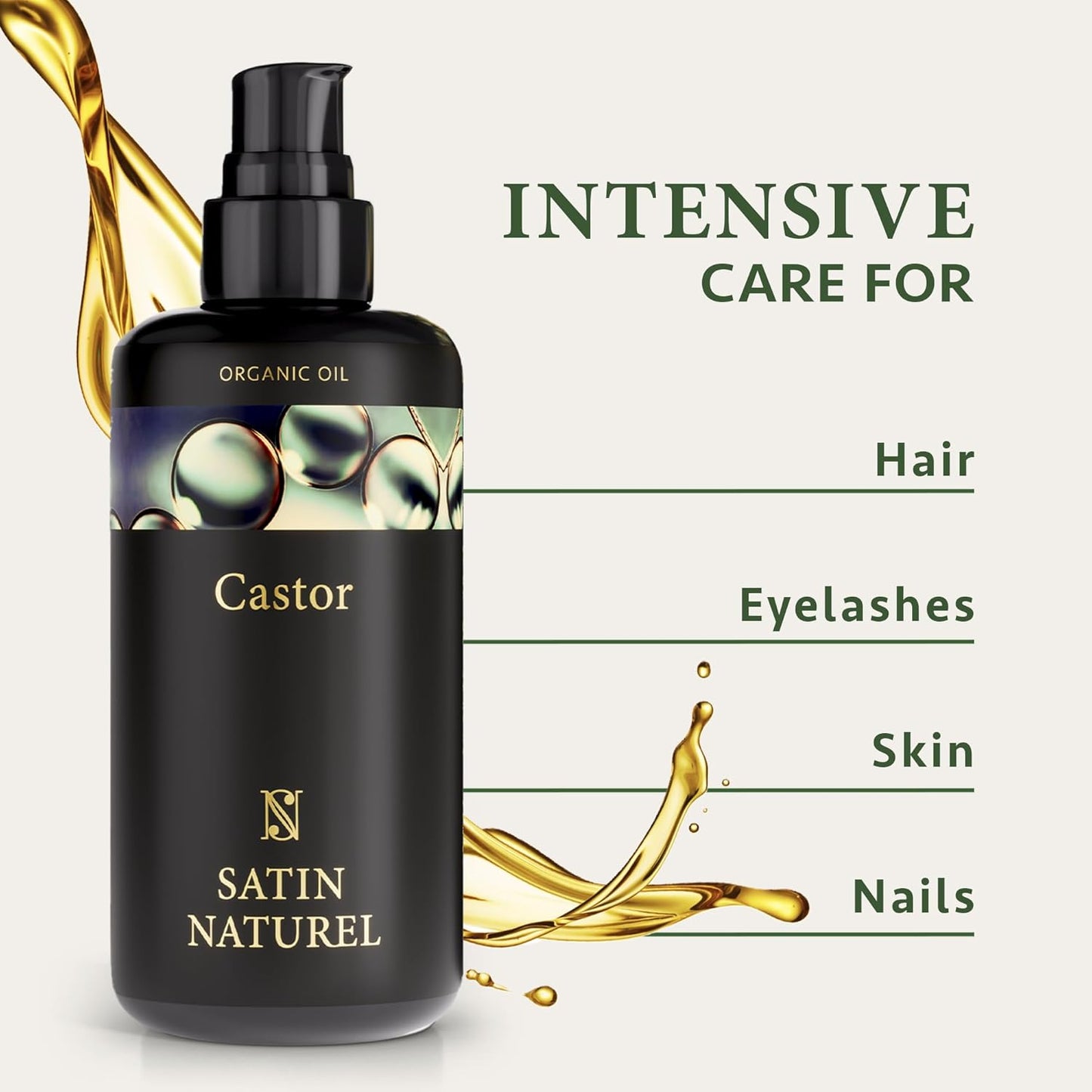 Satin Naturel 200ml Castor Oil Organic Hair Growth Oil - Natural Hair