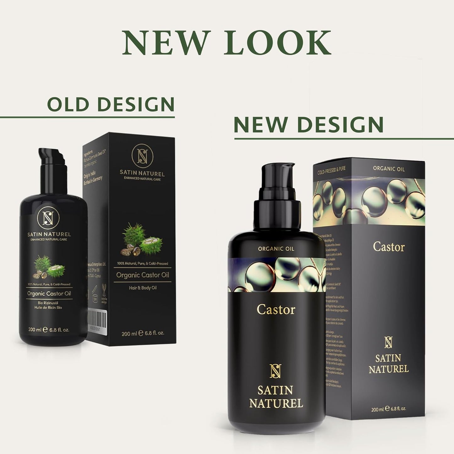 Satin Naturel 200ml Castor Oil Organic Hair Growth Oil - Natural Hair